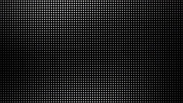 Abstract monochrome halftone pattern with moving light waves, perfect for motion background, digital interface design and technological overlay projects.