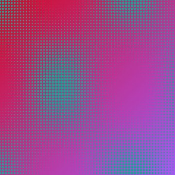 Vibrant pink and purple gradient background with teal halftone dot pattern for graphic design.
