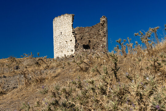 Bodrum Windmill Hill with historic windmill ruins and panoramic view of Kos, Turkey*
