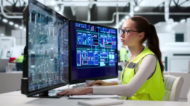 Electronics Engineer Carefully Designs Multilayer PCB Layout