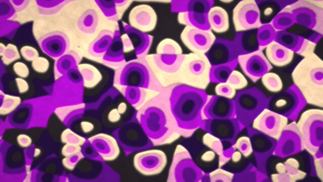 Abstract pattern with concentric circles and irregular shapes