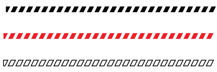 Fototapeta premium Road traffic safety Warning Stripe Border, Construction Hazard Safety Tape Pattern for Danger, Roadwork, Industrial and Security Signage
