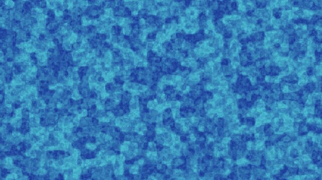 Abstract blue mosaic texture background, mottled digital pattern, seamless loop
