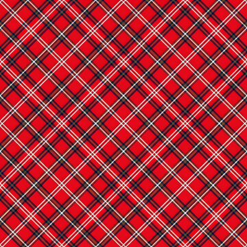 Red and black diagonal plaid fabric pattern