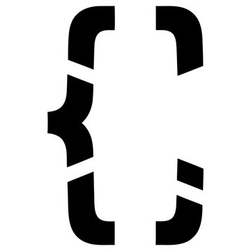 Black curly bracket symbol