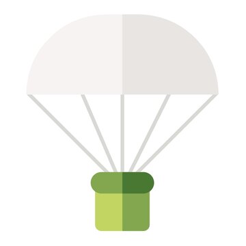 Military Airdrop Parachute Icon Illustration