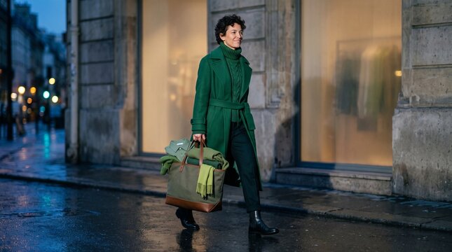 Green outfit delivery at the end of the rush