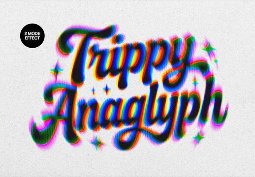Trippy Anaglyph Effect For Poster And Branding Design