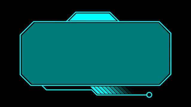 Futuristic scifi hud interface frame