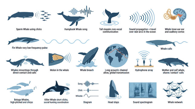 Ocean Communication: Whale Sounds, Echolocation, and Auditory Signals