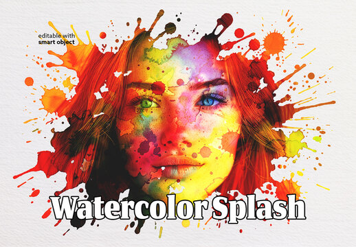 Watercolor Splash Photo Effect