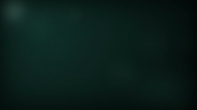 Cinematic dark teal background with floating dust particles and soft bokeh, perfect for title sequences, video overlays and atmospheric film projects.