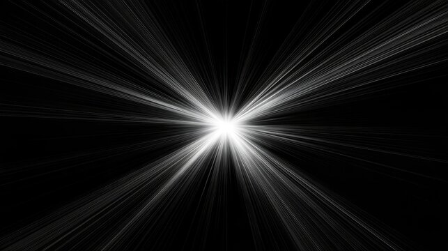 Bright white starburst emanates from a central point against a dark backdrop