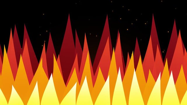 Abstract vector background with sharp triangular shapes in red and orange video