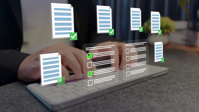 Online inspection, review and compliance monitoring solution.  Digital questionnaire with checklist items, completed answers and evaluation results. 