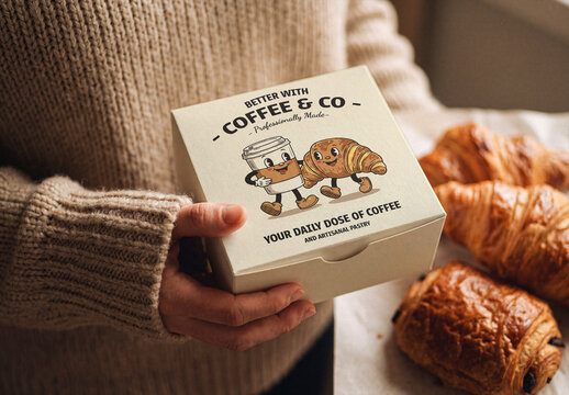 Bakery Packaging Box Mockup