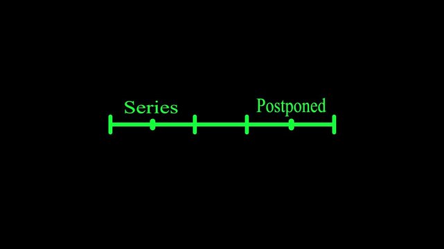 Simple green line loading bar animation progress indicator icon on a dark background for digital interface design and web development applications