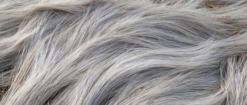 Abstract macro of retted flax stems laid in field, fine natural texture