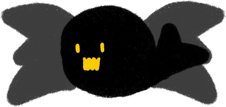vector illustration of a black bat