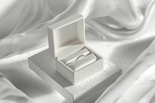 White mini gift box ring accessories accessory.
