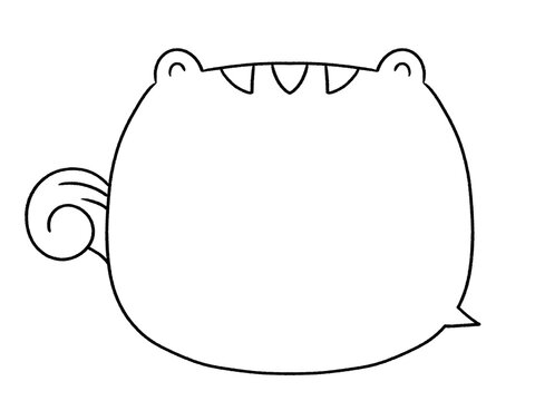 白黒　りすの吹き出し