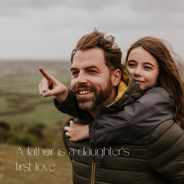 Father quotes Instagram post template