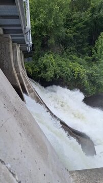 Magog river's fall in Sherbrooke Canada