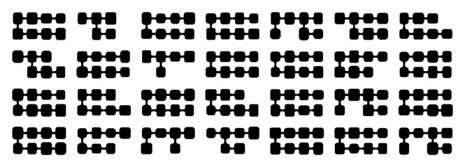 Fototapeta premium Bubble shape set with organic pattern and collagen circles, dots, balls, drops, and blobs for a fluid visual language. This collection connects through joining and dividing circular forms,.