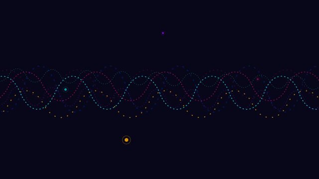 Dynamic DNA Waveforms in Dark Studio Video.