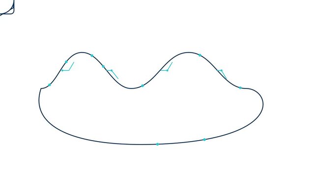 Graphic design vector path editing tutorial video showing bezier curve manipulation with anchor points and handle handles for digital illustration creation workflow skills