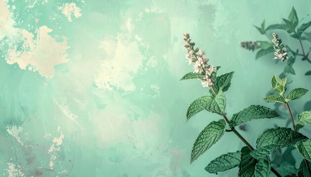 Vintage Mint Abstract Background Copy Space Illustration