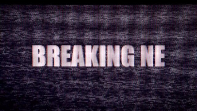 Hacker Coding Screen with Loading and Breaking News Technology Concept