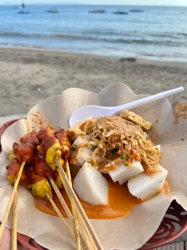 Grilled chicken satay