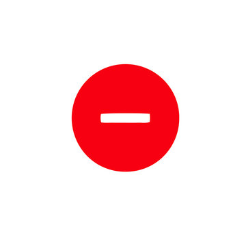Red Minus Sign for Remove and Delete