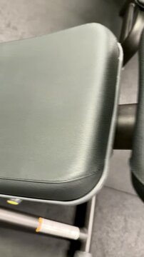 Empty Gym Bench Seen from Above Vertical Video