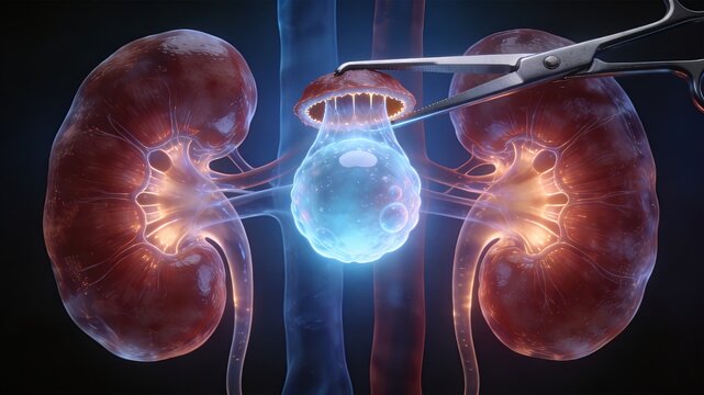 Renal Cyst Decortication Laparoscopy