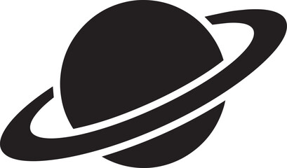 Saturn Planet Ring Space System Vector Icon Illustration © Creative vectors