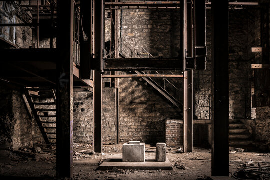 Urban exploration picture taken in an abandoned industrial area