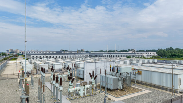 Modern Energy Storage Power Station And Substation In Industrial Zone