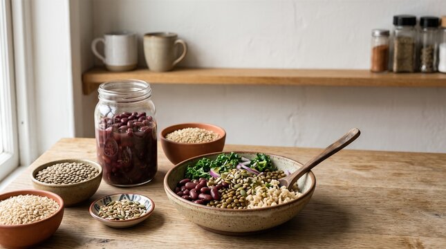 Affordable pantry staples transformed into a protein bowl