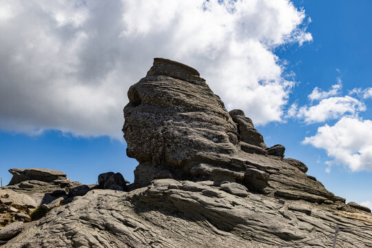 the Sphinx of Bucegi Mountains  legendary landmark of Romania  Europe
