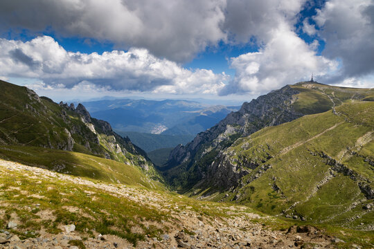 amazing summer landscape in Bucegi mountains