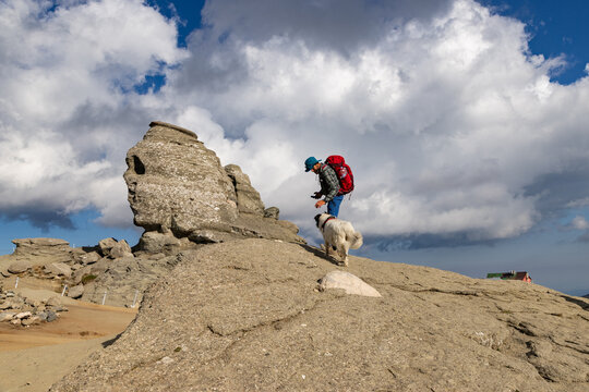 the Sphinx of Bucegi Mountains  legendary landmark of Romania  Europe