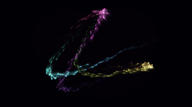 Abstract Light Trails Motion Graphics Colorful Swirling Background
