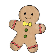 Obraz premium gingerbread man on white background