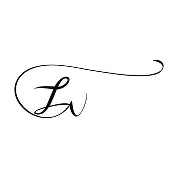 ZV initials Handwriting signature logo. ZV Hand drawn Calligraphy lettering Vector. ZV letter real estate, beauty, photography letter logo design. ZV Logo