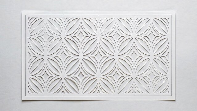 Decorative geometric wall panel with elegant embossed linear pattern