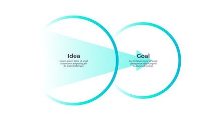 Obraz na płótnie Canvas Business infographic template. Process chart with two options, steps. Vector chart.