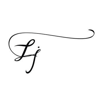 ZJ initials Handwriting signature logo. ZJ Hand drawn Calligraphy lettering Vector. ZJ letter real estate, beauty, photography letter logo design. ZJ Logo