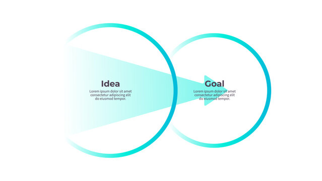 Business infographic template. Process chart with two options, steps. Vector chart.